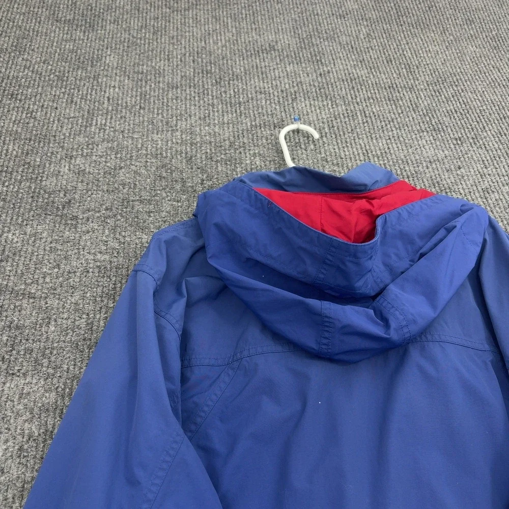 LL Bean Jacket Mens XL Tall Blue Nylon Hooded Full Zip Gorpcore Outdoor Hiking